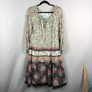 Vintage  Dress Junior 13 Hippie Boho Country Cottagecore Peasant 70s Farmhouse